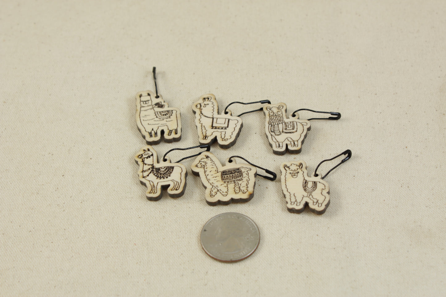 Stitch Markers set of 6 Llama