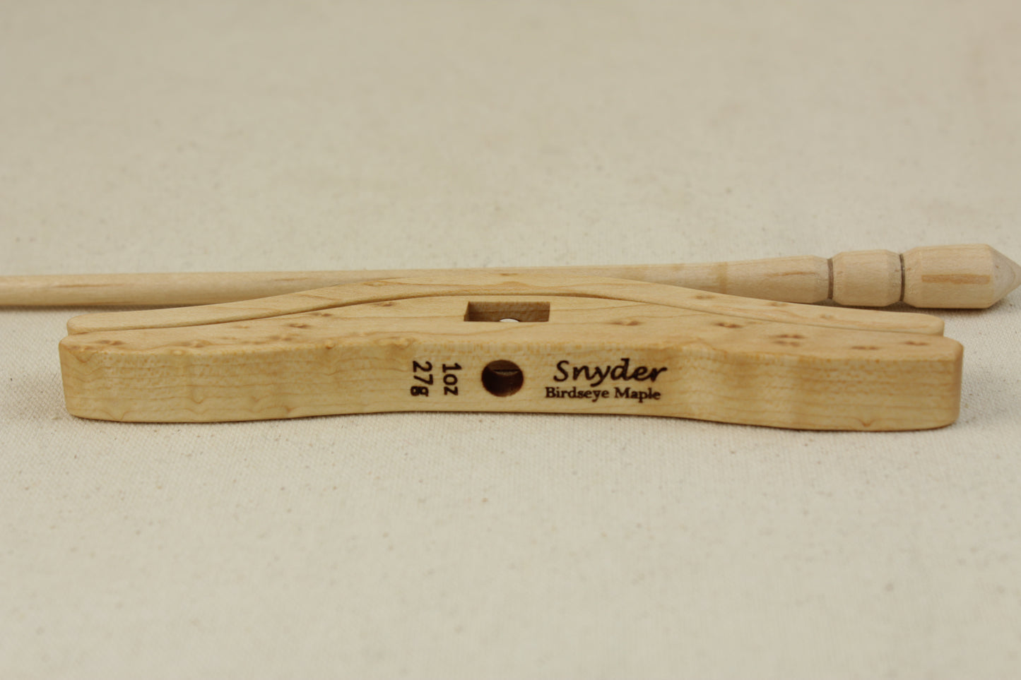 Birdseye Maple Full Size Glider Turkish Drop Spindle