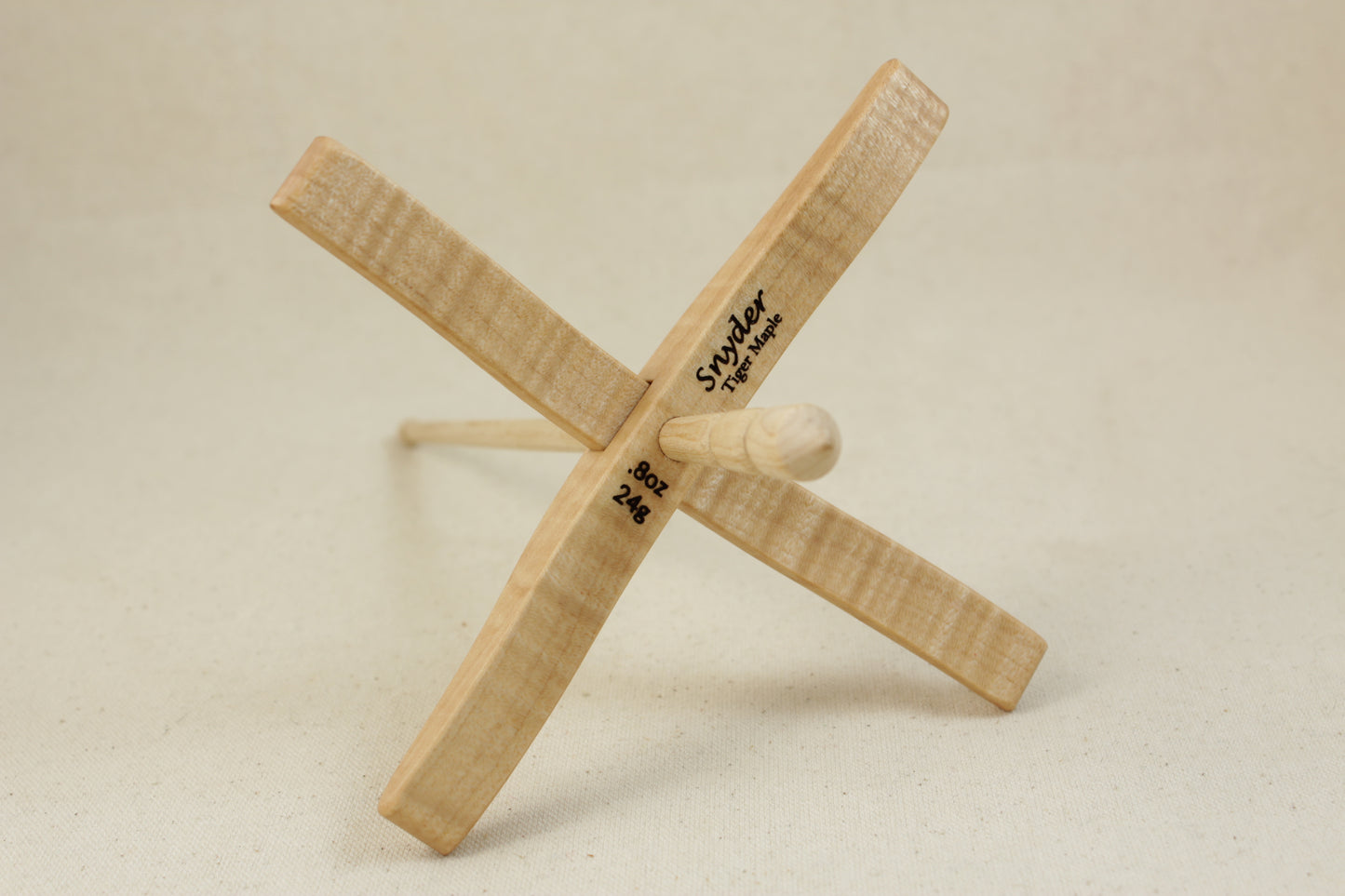 Tiger Maple Full Size Glider Turkish Drop Spindle