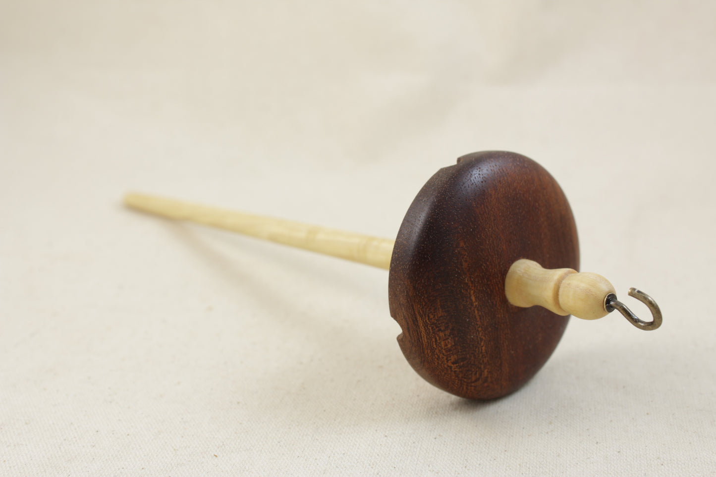 03.23.03 Mahogany Top Whorl Drop Spindle