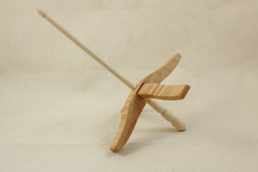 Tiger Maple Medium Glider Turkish Drop Spindle