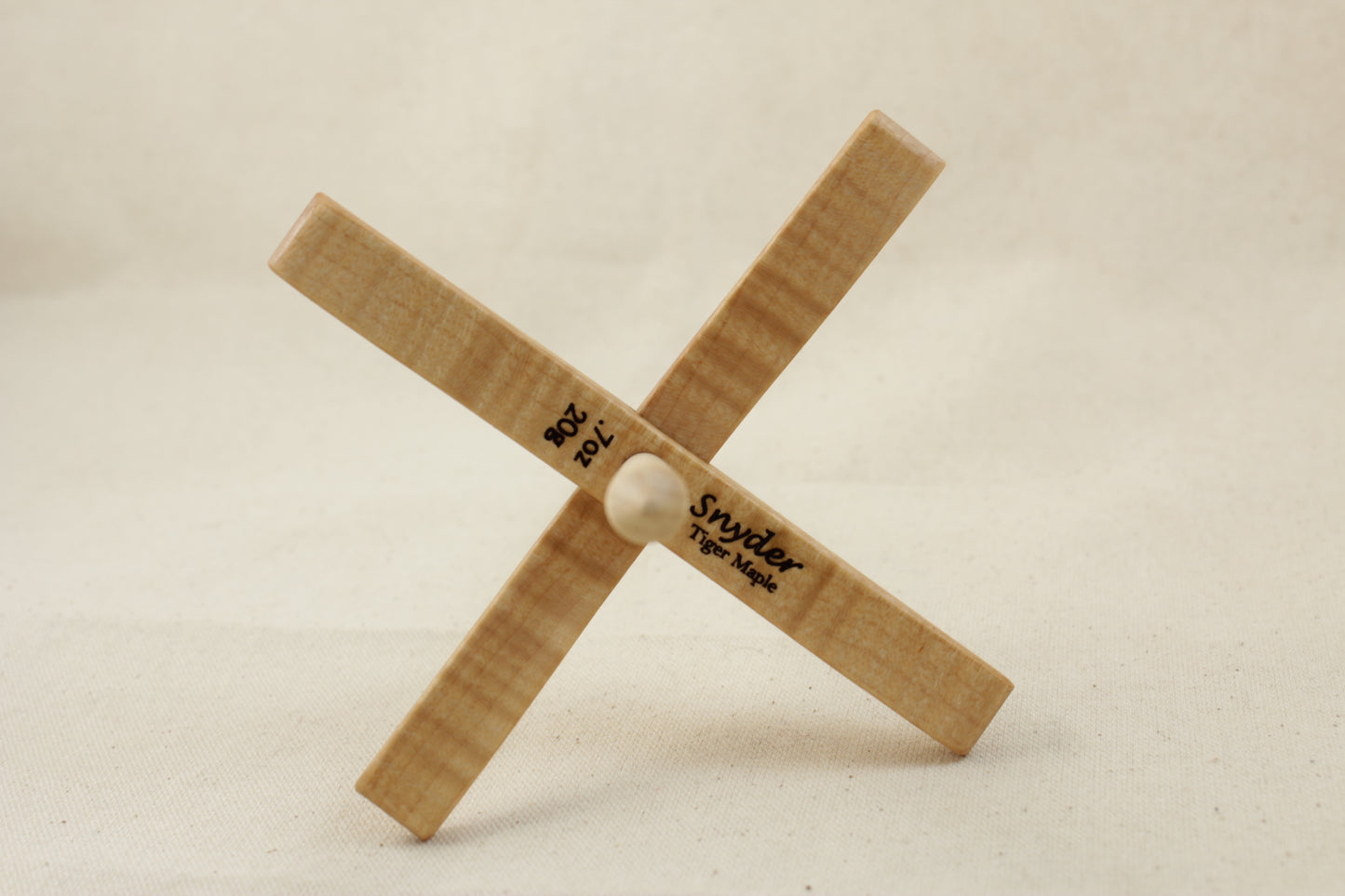 Tiger Maple Medium Glider Turkish Drop Spindle