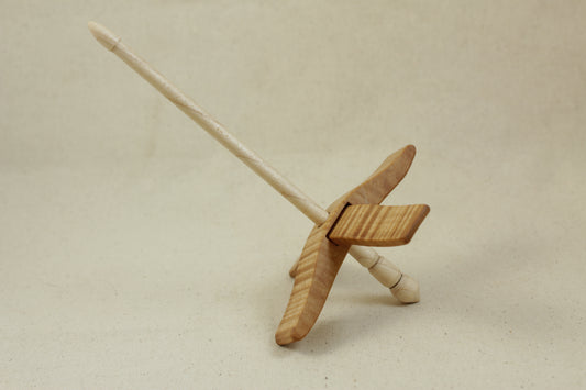 5/8" Tiger Maple Mini Glider Turkish Drop Spindle