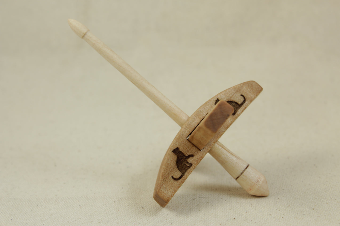 Tiger Maple Mini Apex Turkish Drop Spindle