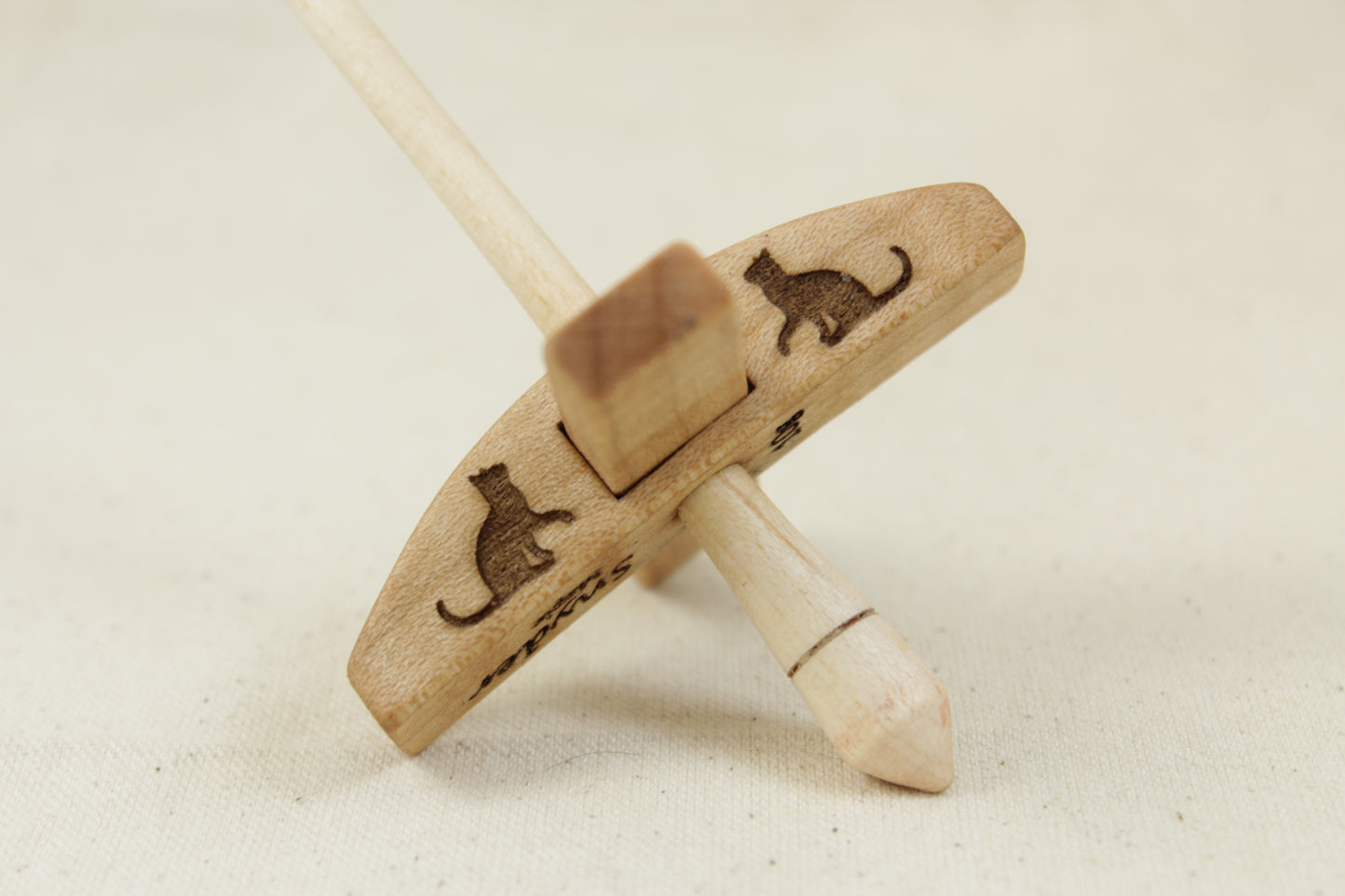 Tiger Maple Mini Apex Turkish Drop Spindle