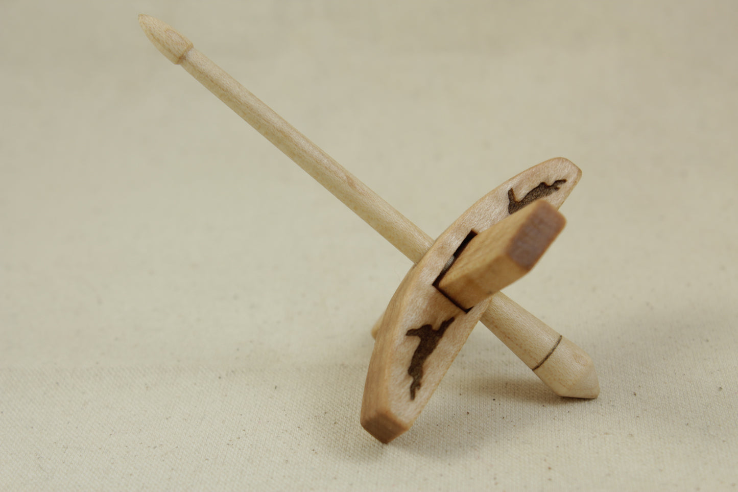 Tiger Maple Mini Apex Turkish Drop Spindle