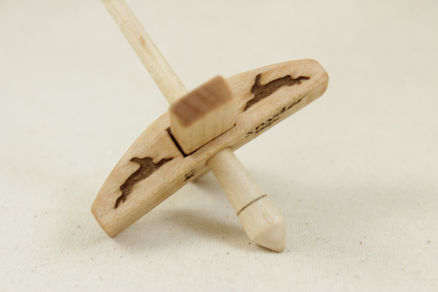 Tiger Maple Mini Apex Turkish Drop Spindle