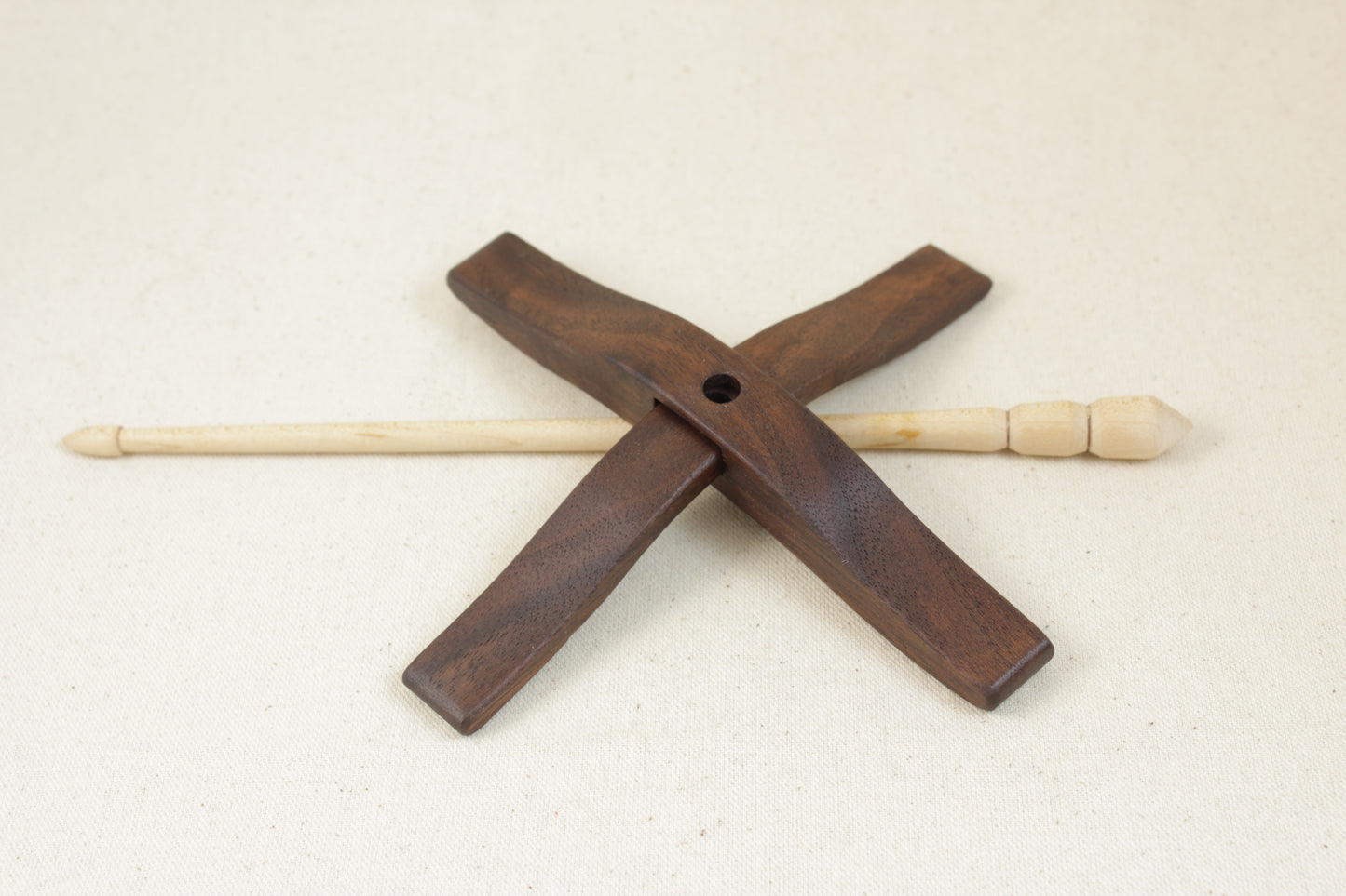 5/8" Walnut Full Size Glider Turkish Drop Spindle