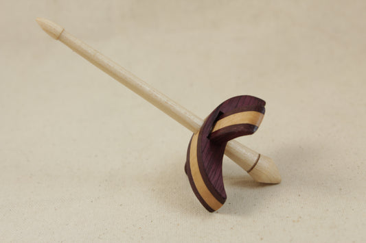 2" Purpleheart/Maple Classic Mini Turkish Drop Spindle