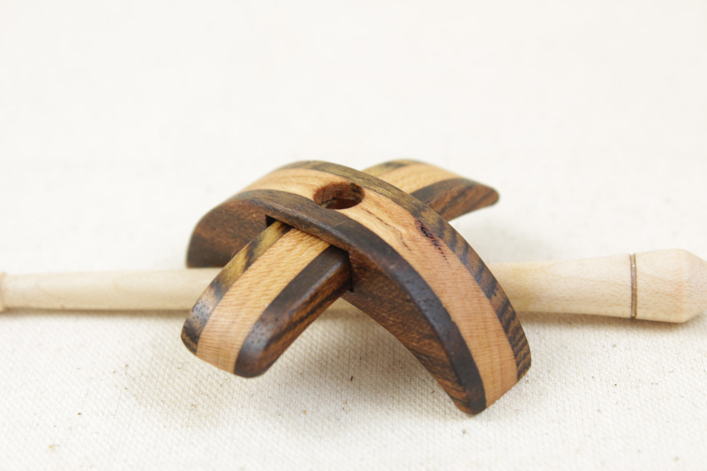 2" Bocote/Maple Classic Mini Turkish Drop Spindle