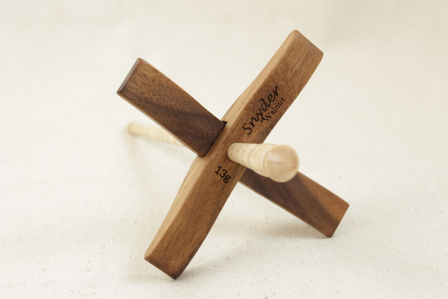 Walnut/Tiger Maple Turkish Delight  Mini Glider Turkish Drop Spindle