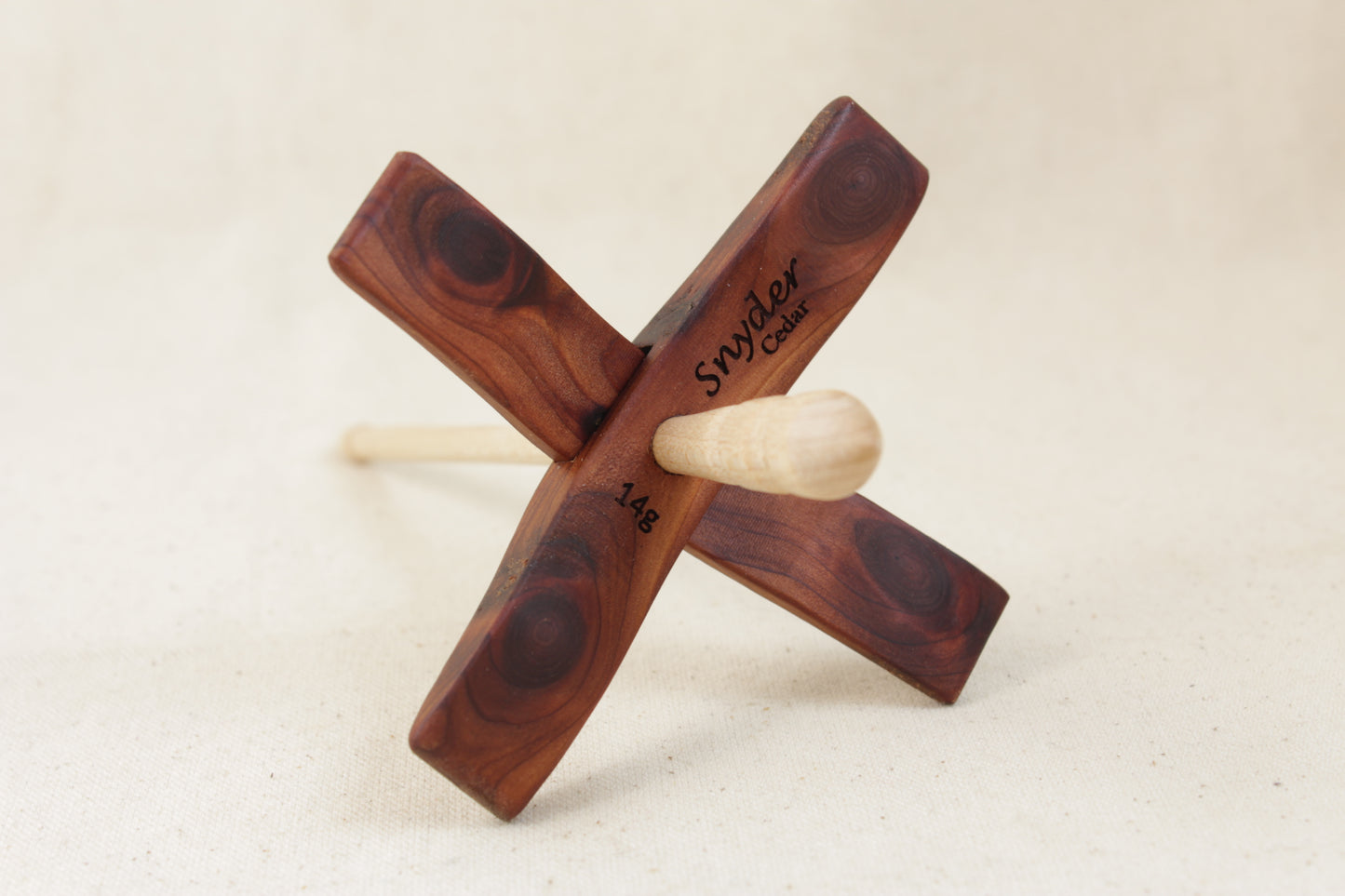 5/8" Aromatic Cedar Mini Glider Turkish Drop Spindle