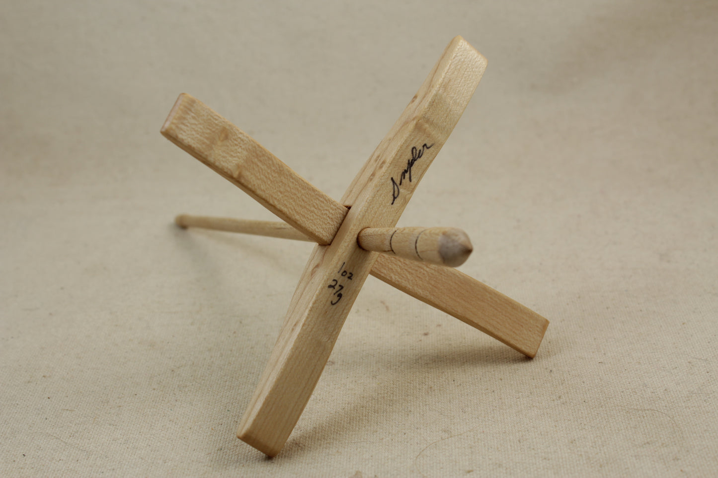 12.08.03 Birdseye Maple Full Size Glider Turkish Drop Spindle