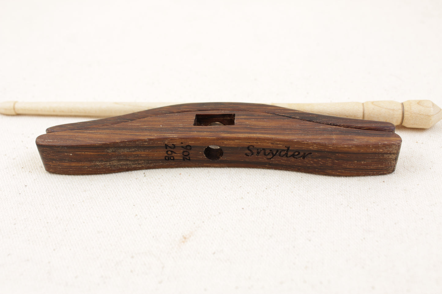 Zebrawood Medium Glider Turkish Drop Spindle