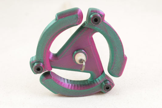 Dichromatic 3D printed  45 spindle Top Whorl Drop Spindle