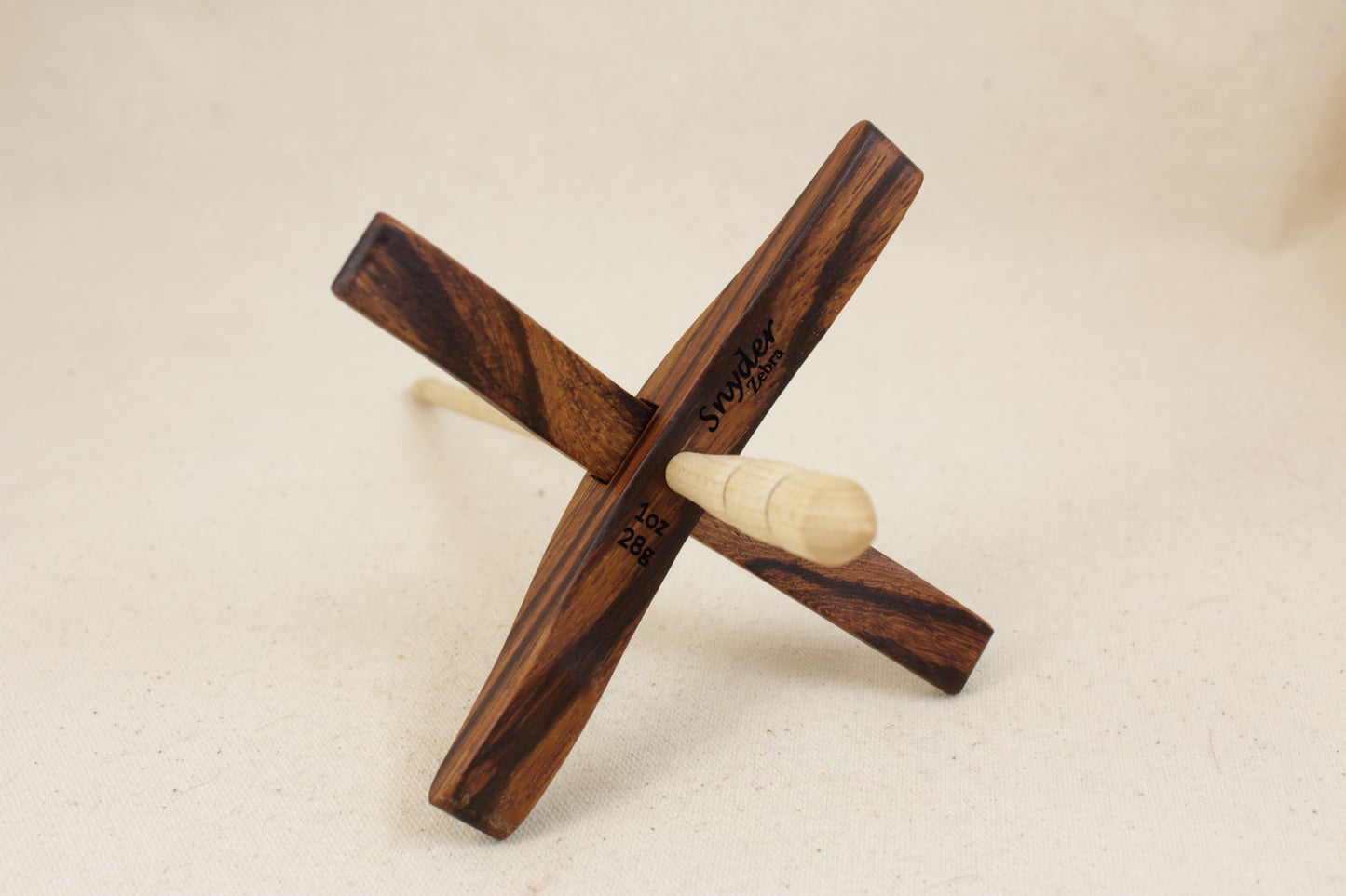 Zebrawood Medium Glider Turkish Drop Spindle