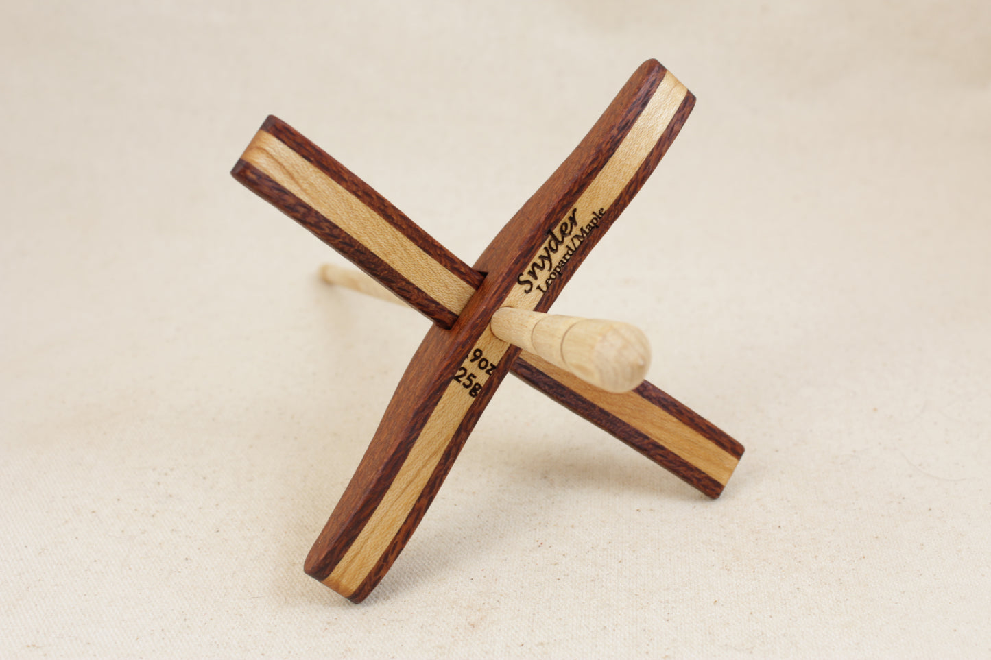 Leopard/Maple Glider Turkish Drop Spindle