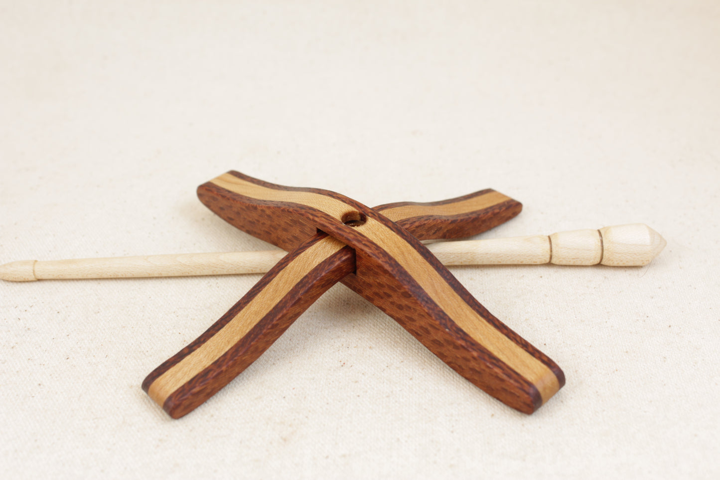 Leopard/Maple Glider Turkish Drop Spindle