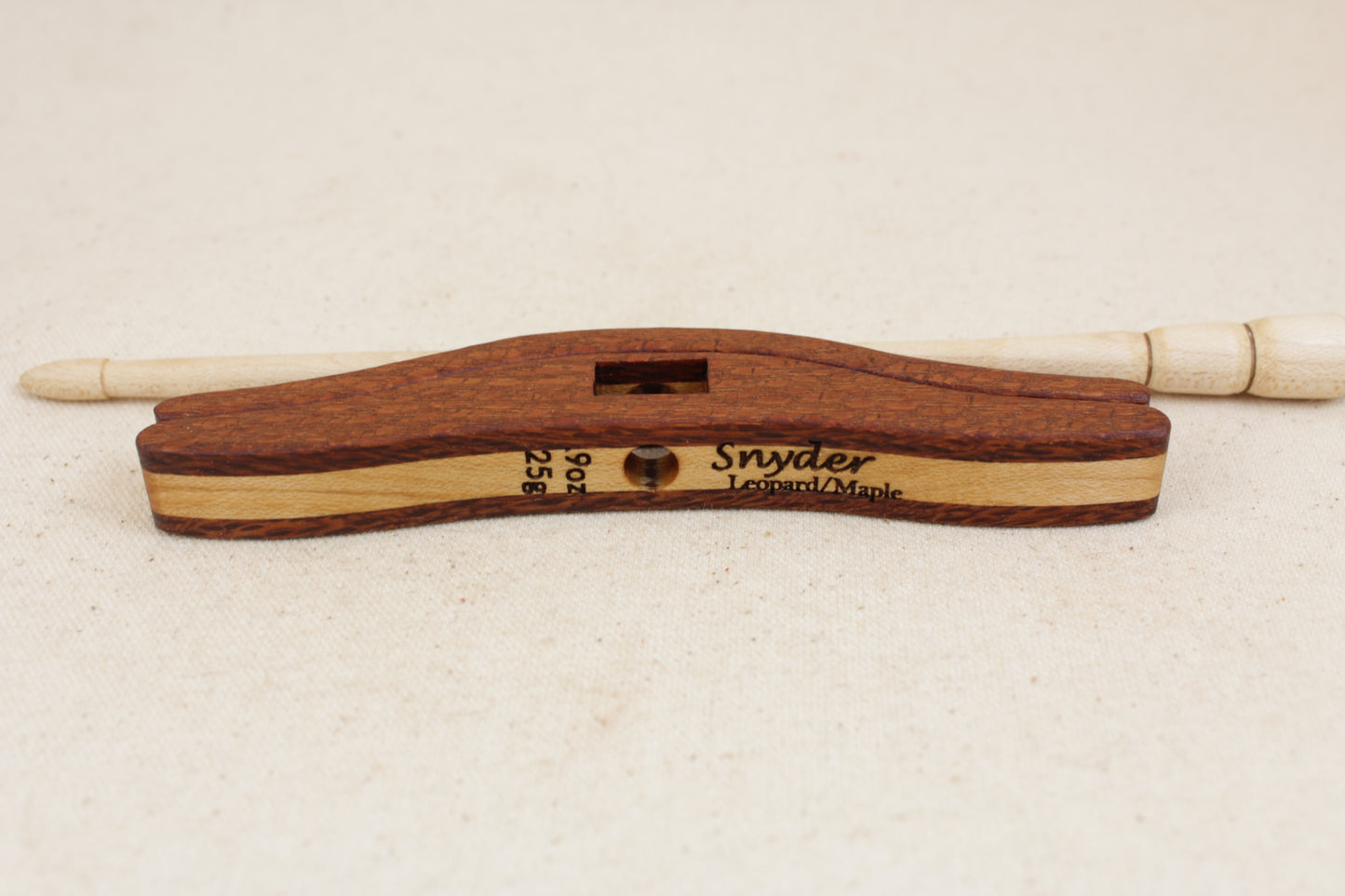 Leopard/Maple Glider Turkish Drop Spindle