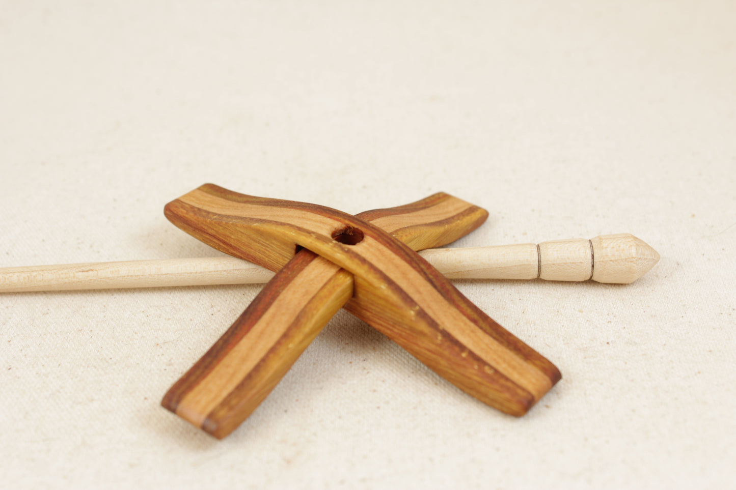 Canary/Cherry Glider Turkish Drop Spindle