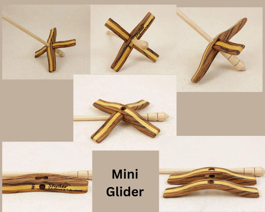 Zebra/Yellowheart Glider Turkish Drop Spindle