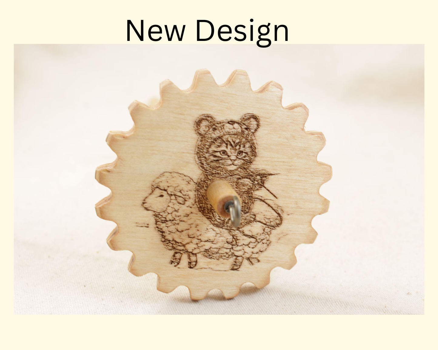 Cat riding Sheep Gear Spindle