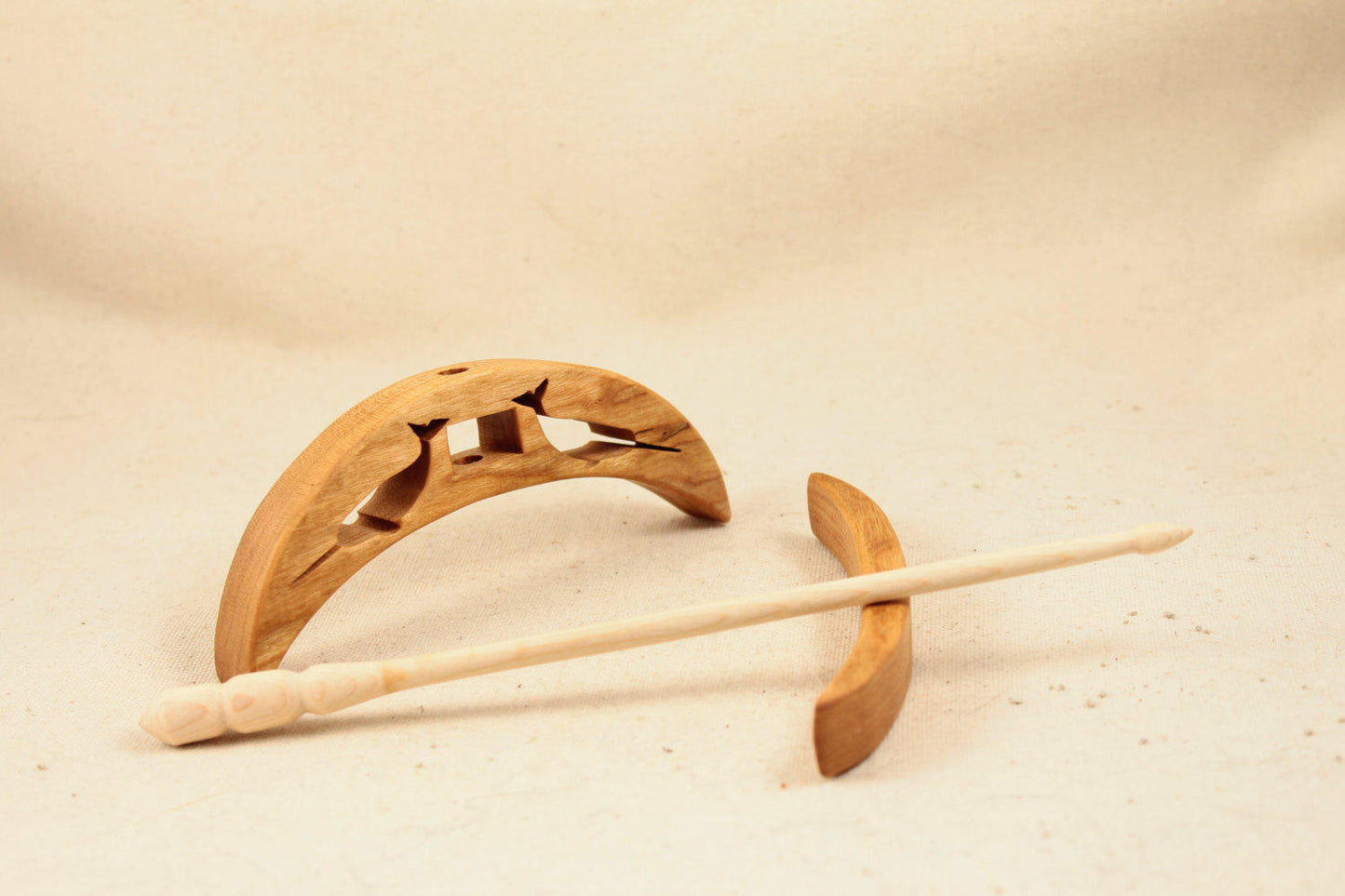 Cut-out Narwhal Turkish Drop Spindle